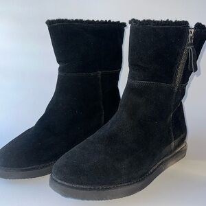 Steve Madden Women Black Suede Booties Almaa 10 New